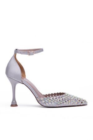 Stony topuklu stiletto elmas taşlı ayakkabı