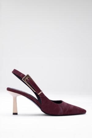 Alternative view of Mary Laila Kadife Dokulu Tokalı Zarif Ayakkabı