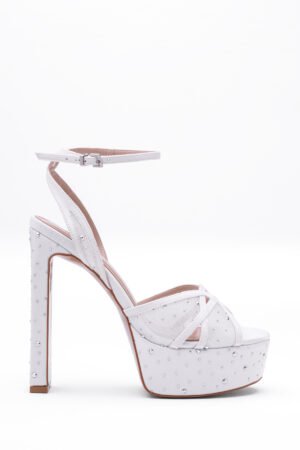 TAŞ DETAYLI ABİYE TOPUKLU AYAKKABI